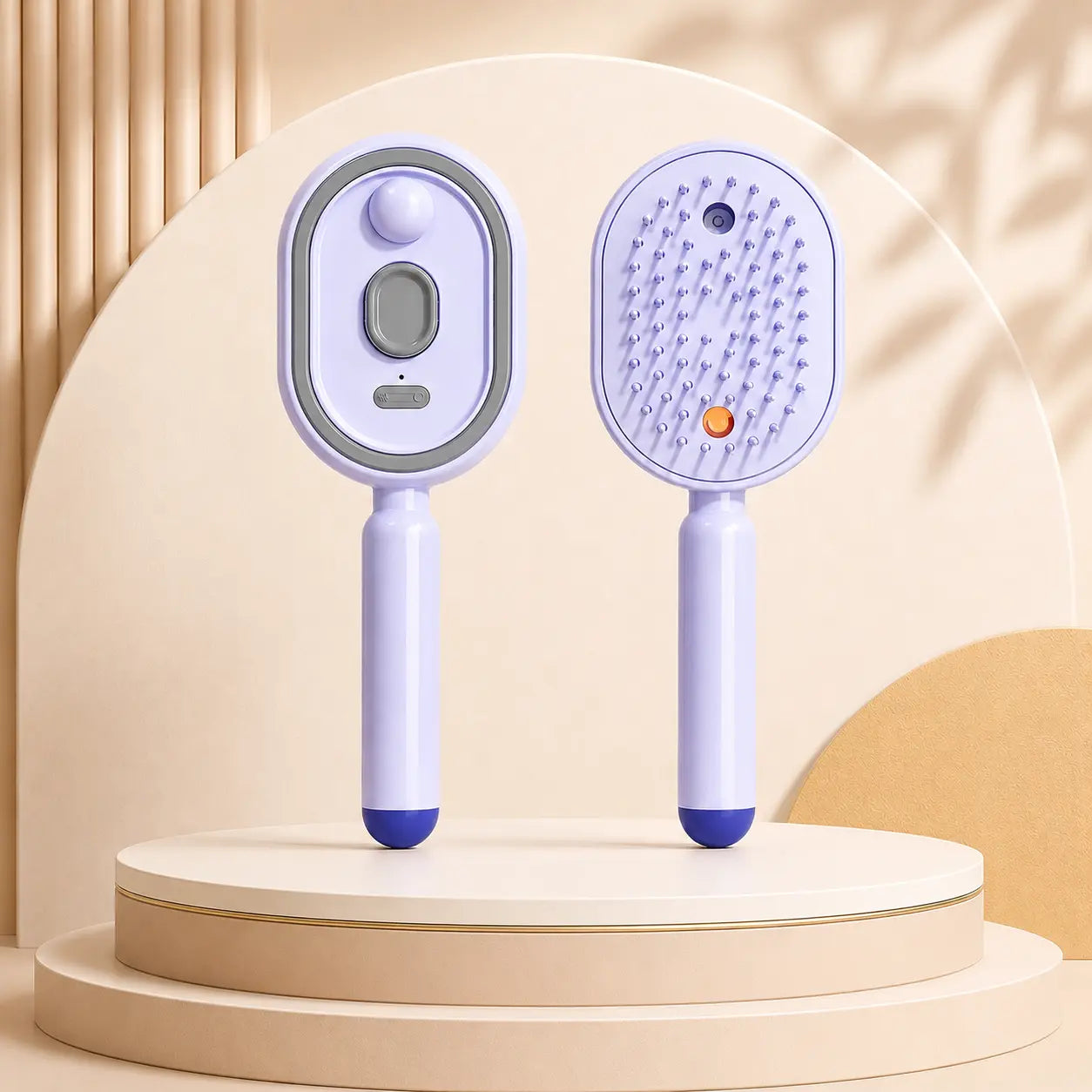 Mistelle Mist Brush in Lavender Mist — electric spray hair brush for smooth, refreshed hair without heat